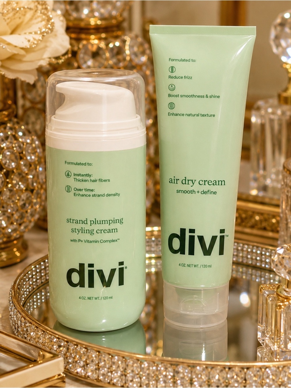 Divi Air Dry Styling Cream 4 oz & Strand Plumping Styling Cream 4 oz Bundle